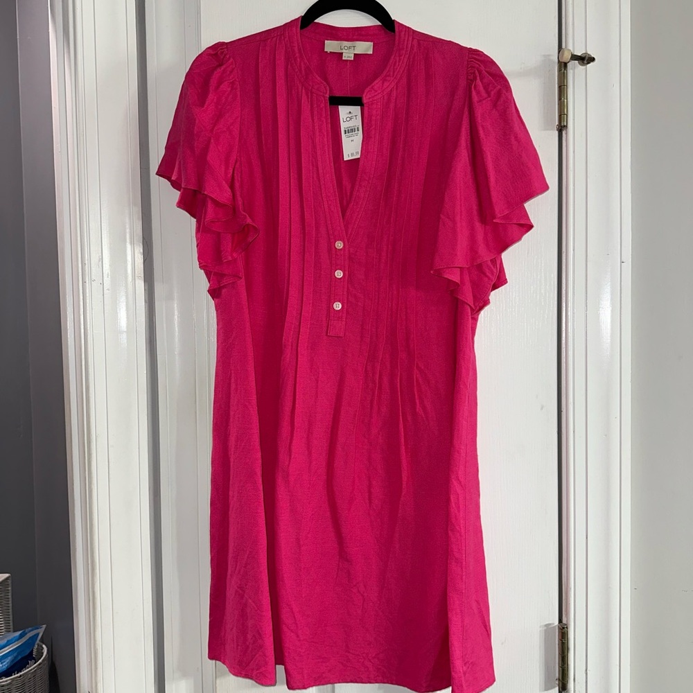 LOFT flutter sleeve dress